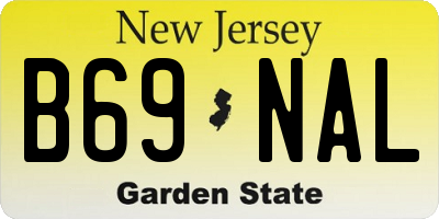 NJ license plate B69NAL