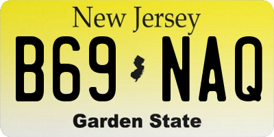NJ license plate B69NAQ