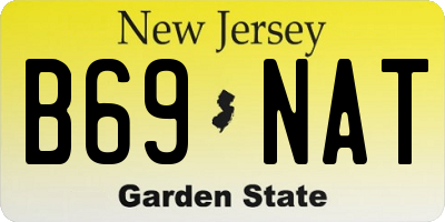 NJ license plate B69NAT