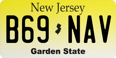 NJ license plate B69NAV