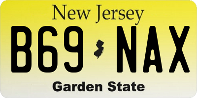 NJ license plate B69NAX