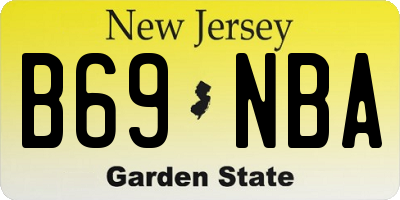 NJ license plate B69NBA