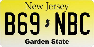 NJ license plate B69NBC