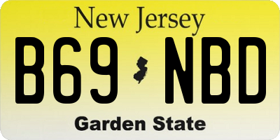 NJ license plate B69NBD