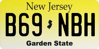 NJ license plate B69NBH