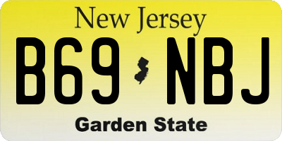 NJ license plate B69NBJ