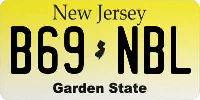 NJ license plate B69NBL