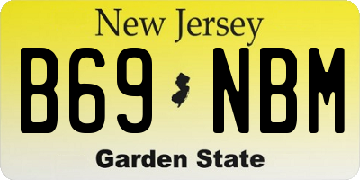 NJ license plate B69NBM
