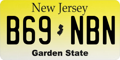 NJ license plate B69NBN