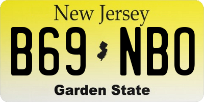 NJ license plate B69NBO