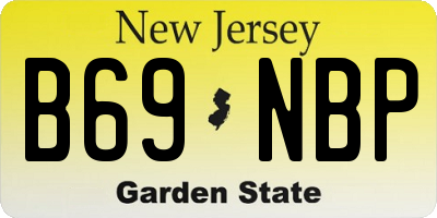NJ license plate B69NBP