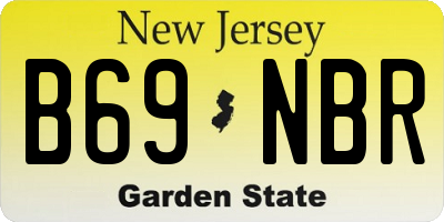 NJ license plate B69NBR