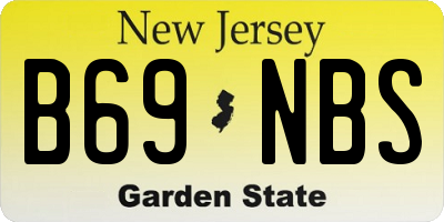 NJ license plate B69NBS