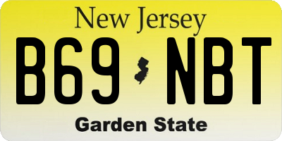 NJ license plate B69NBT