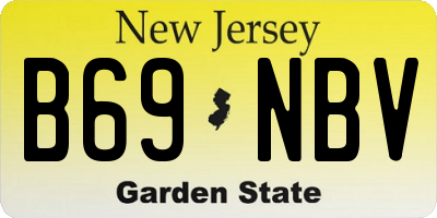 NJ license plate B69NBV