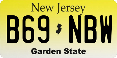NJ license plate B69NBW