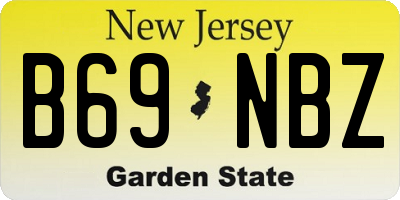 NJ license plate B69NBZ