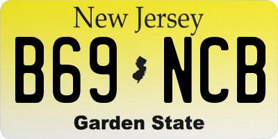 NJ license plate B69NCB