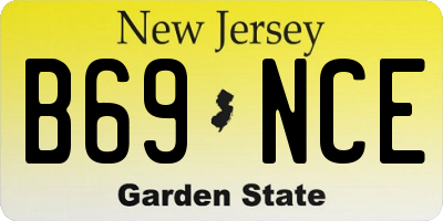 NJ license plate B69NCE