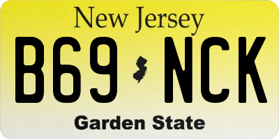 NJ license plate B69NCK