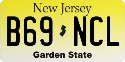 NJ license plate B69NCL