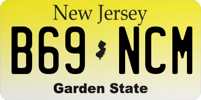 NJ license plate B69NCM
