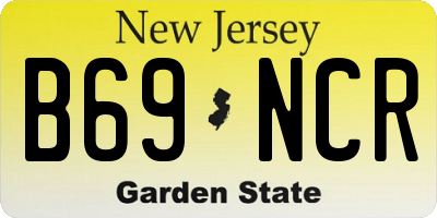 NJ license plate B69NCR