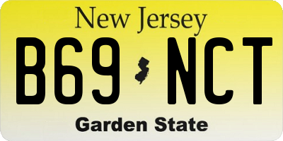 NJ license plate B69NCT