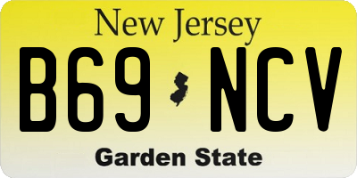 NJ license plate B69NCV