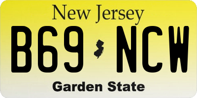 NJ license plate B69NCW