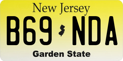 NJ license plate B69NDA