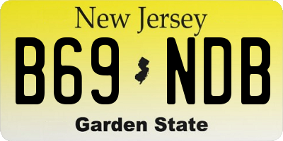 NJ license plate B69NDB
