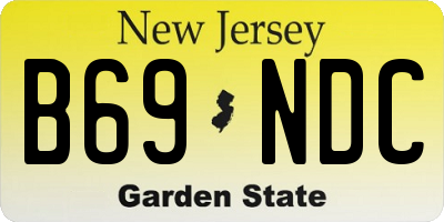 NJ license plate B69NDC