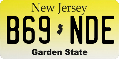 NJ license plate B69NDE