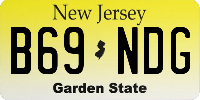 NJ license plate B69NDG