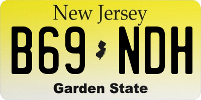 NJ license plate B69NDH