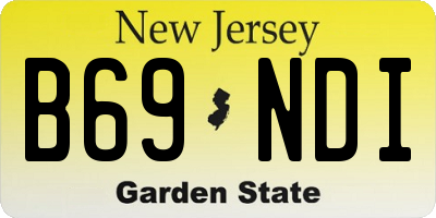 NJ license plate B69NDI