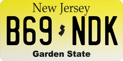 NJ license plate B69NDK