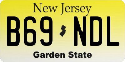 NJ license plate B69NDL