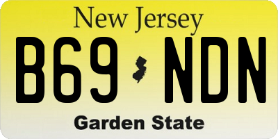 NJ license plate B69NDN