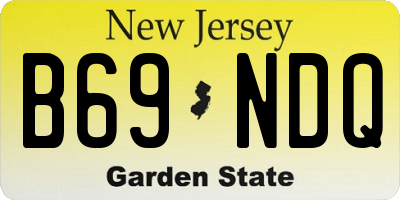 NJ license plate B69NDQ