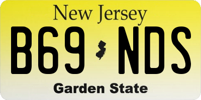 NJ license plate B69NDS