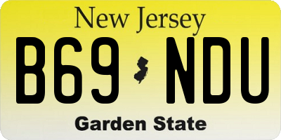 NJ license plate B69NDU