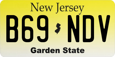 NJ license plate B69NDV