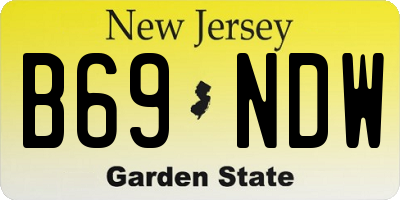 NJ license plate B69NDW