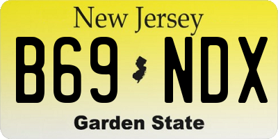 NJ license plate B69NDX
