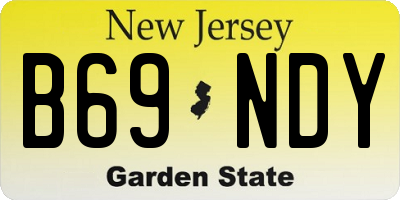 NJ license plate B69NDY