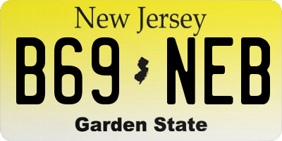 NJ license plate B69NEB