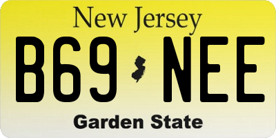 NJ license plate B69NEE