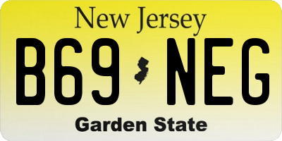 NJ license plate B69NEG